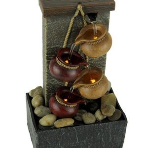 NEW Cascading Kettle Dual Power LED Fountain